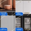 Ver imagem 6 de Cozinha Completa Modulada Aço 4 Peças com Balcão com Tampo Multimóveis Cr20370 Branco-preto