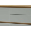 Ver imagem 4 de Armário de Cozinha Modulado Balcão Rainha 1 Porta e 4 Gaveta C/ Tampo 120 Cm Nature/verde - Nesher