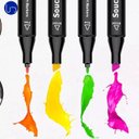 Ver imagem 5 de Conjunto de Canetas Marcador Permanente Ponta Dupla 168 Cores