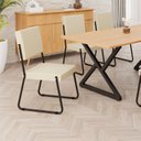 Ver imagem 2 de Kit 4 Cadeiras para Sala de Jantar Napoli Bege/Creme/Preto Fosco