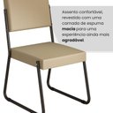 Ver imagem 5 de Kit 4 Cadeiras para Sala de Jantar Napoli Bege/Creme/Preto Fosco