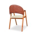 Ver imagem 4 de Cadeira Sala de Jantar em Madeira Luiza Sintético Ds Home