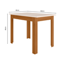 Ver imagem 4 de Mesa Cozinha 4 Lugares Bellagio MDF Retangular Sala de Jantar:Freijo Off White