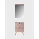 Ver imagem 5 de Gabinete para Banheiro Milano 3 Gavetas MDF 60cm Rosa com Espelho LED On Móveis