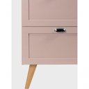 Ver imagem 4 de Gabinete para Banheiro Milano 3 Gavetas MDF 60cm Rosa com Espelho LED On Móveis
