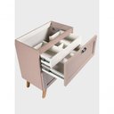 Ver mais imagens de Gabinete para Banheiro Milano 3 Gavetas MDF 60cm Rosa com Espelho LED On Móveis