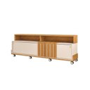 Ver imagem 2 de Rack para TV até 70 Polegadas 180cm 2 Portas de Correr Ripado Afrodite Espresso Móveis