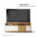 Ver imagem 7 de Rack para TV até 70 Polegadas 180cm 2 Portas de Correr Ripado Afrodite Espresso Móveis