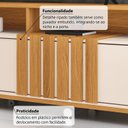 Ver imagem 6 de Rack para TV até 70 Polegadas 180cm 2 Portas de Correr Ripado Afrodite Espresso Móveis