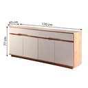 Ver imagem 3 de Buffet Moderno Fazano com 4 Portas 2 Gavetas Espresso