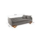 Ver imagem 4 de Sofa Cama em Linho 202cm x 92cm Cannes
