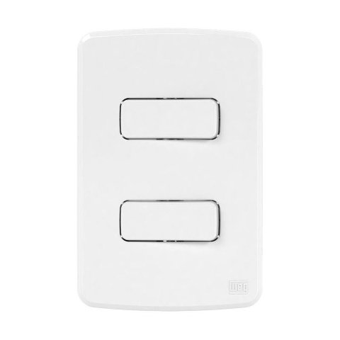 Conjunto 2 Interruptores Paralelo 10a 250v Placa 4x2 Branco Compose Weg 250v - Branco