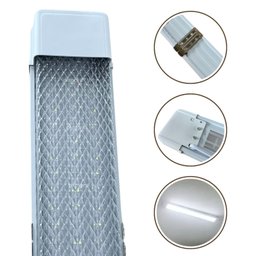 Luminária Linear 120cm Cristal Led 50w Sobrepor Branco Neutro 4000k Bivolt - 3