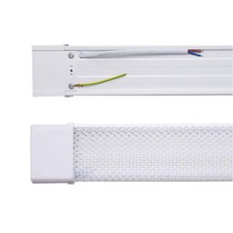 Luminária Linear 120cm Cristal Led 50w Sobrepor Branco Neutro 4000k Bivolt - 5