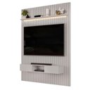 Ver imagem 1 de Painel Trento para TV com Bancada 183 Ripado Bali Bali com LED -DJ Móveis
