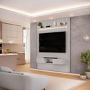 Ver imagem 4 de Painel Trento para TV com Bancada 183 Ripado Bali Bali com LED -DJ Móveis
