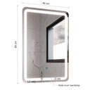 Ver imagem 4 de Gabinete Harley 1 Gaveta Espelho Retangular Led 60cm Bivolt Nature/off White