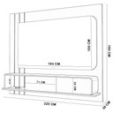 Ver imagem 6 de Painel para TV 75 pol com Bancada Suspensa e LED Legend B01 Cinamomo Off White - Lyam Decor