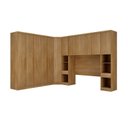 Ver imagem 3 de Guarda-Roupa Casal 12 Portas 7 Peças Modulado Cairo Marrom/Cumaru