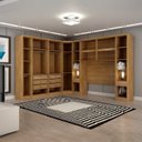 Ver imagem 6 de Guarda-Roupa Casal 12 Portas 7 Peças Modulado Cairo Marrom/Cumaru