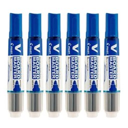 Pincel para Quadro Branco Recarregável Board Master Azul 6 Unidades - Pilot - 1