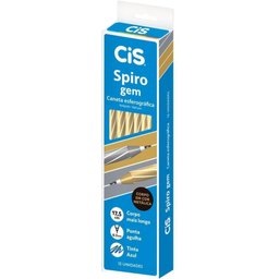 Caneta Esferográfica Spiro Gem Azul Corpo Ouro 0.7mm Cis - 4