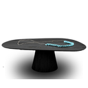 Ver imagem 3 de Mesa Cone Oval Organica Ébano 160x90 Modelar Moveis Mesa de Jantar Orgânica