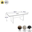 Ver imagem 3 de Mesa Reunião Corporativa 200cm X 90cm C/ Caixa de Tomada F5 Cor:cinza