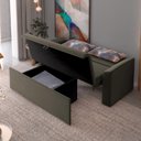 Ver mais imagens de Sofá Cama 2 Lugares Matrix Com Baú Cristal Suede Capuccino