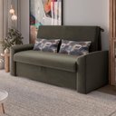Ver imagem 2 de Sofá Cama 2 Lugares Matrix Com Baú Cristal Suede Capuccino