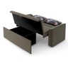 Sofá Cama 2 Lugares Matrix Com Baú Cristal Suede Capuccino - 13