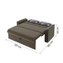 Ver imagem 4 de Sofá Cama 2 Lugares Matrix Com Baú Cristal Suede Capuccino