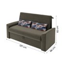 Ver imagem 5 de Sofá Cama 2 Lugares Matrix Com Baú Cristal Suede Capuccino