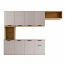 Ver imagem 2 de Cozinha Compacta Aura 8 Portas com Nicho Integrado Praticidade Fácil Limpeza