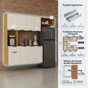 Ver imagem 5 de Cozinha Compacta Aura 8 Portas com Nicho Integrado Praticidade Fácil Limpeza