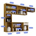 Ver imagem 4 de Cozinha Compacta Aura 8 Portas com Nicho Integrado Praticidade Fácil Limpeza