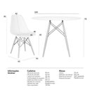 Ver imagem 6 de Kit Mesa Jantar Eiffel 100cm Preta + 4 Cadeiras Charles Eames - Preta