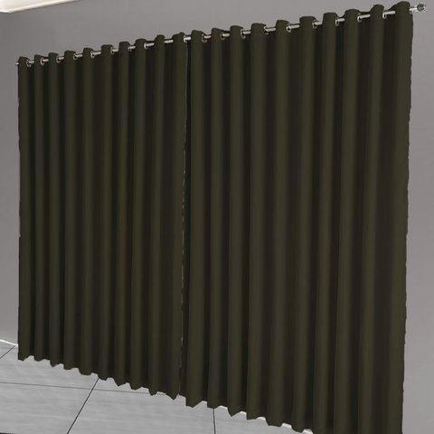 cortina blackout bloqueia luz Celina sala 5,50 x 2,40 marrom