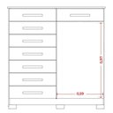 Ver imagem 4 de Cômoda Sapateira Alta Julieta 8 Gavetas 2 Portas Freijó Titanium