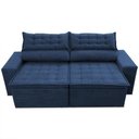 Ver imagem 5 de Sofá Retrátil e Reclinável 2,30m Cama Inbox Cielo Tecido Velusoft Azul