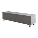 Ver imagem 2 de Calçadeira Baú Recamier Estofado Queen 160 Cm Ônix Linho Cinza