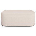 Ver imagem 3 de Kit 02 Puffs Decorativos Orgânico para Living Quarto 100cm Doha W01 Linho Cru - Lyam Decor