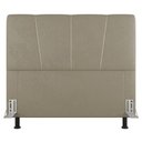 Ver imagem 5 de Cabeceira Cama Box Casal Queen Size Amber 160cm Estofada Linho Bege - Desk Design