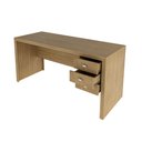 Ver imagem 3 de Mesa para Escritório 155cm com 3 Gavetas Reversível Amêndoa