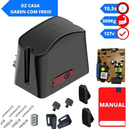 Motor Para Portão Eletronico Deslizante Garen 1/4 Dz Casa Light 127v 2 Controles Voltagem:127v - 2