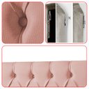 Ver imagem 7 de Cabeceira Painel Estofada Paris Suede Rosa Solteiro 90cm para Cama Box