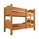 Ver imagem 1 de Beliche Multifuncional que Vira 2 Camas Madrid com Grades de Proteção - Nature com 2 Colchões