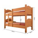 Ver imagem 5 de Beliche Multifuncional que Vira 2 Camas Madrid com Grades de Proteção - Nature com 2 Colchões