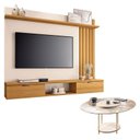 Ver imagem 1 de Painel Suspenso Lets Cinamomo Off White com Mesa de Centro Sky com Tampo de Vidro Off White - Hb Mó