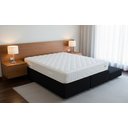 Ver imagem 2 de Cama Box Queen Bipartido C/ Cama Auxiliar Suede 40x158x198 - Santo Box:preto